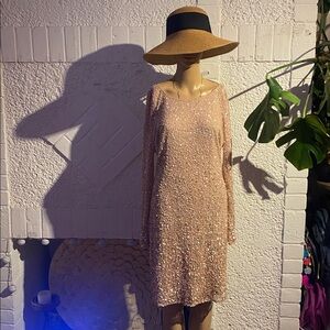 Aiden Mattox Elegant Sequin Long Sleeve Dress